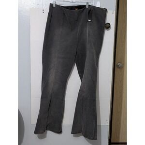 Lee Heritage Womens XXL Gray High Rise Flare Stretch Pull On Jeans NWT
